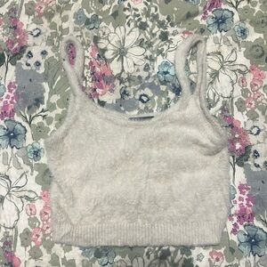 Carbon 38 fuzzy crop tank